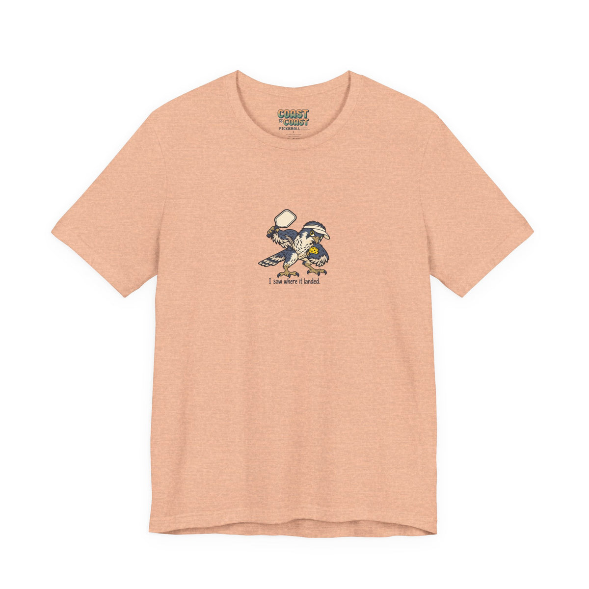 Falcon pickleball t-shirt in Heather Peach