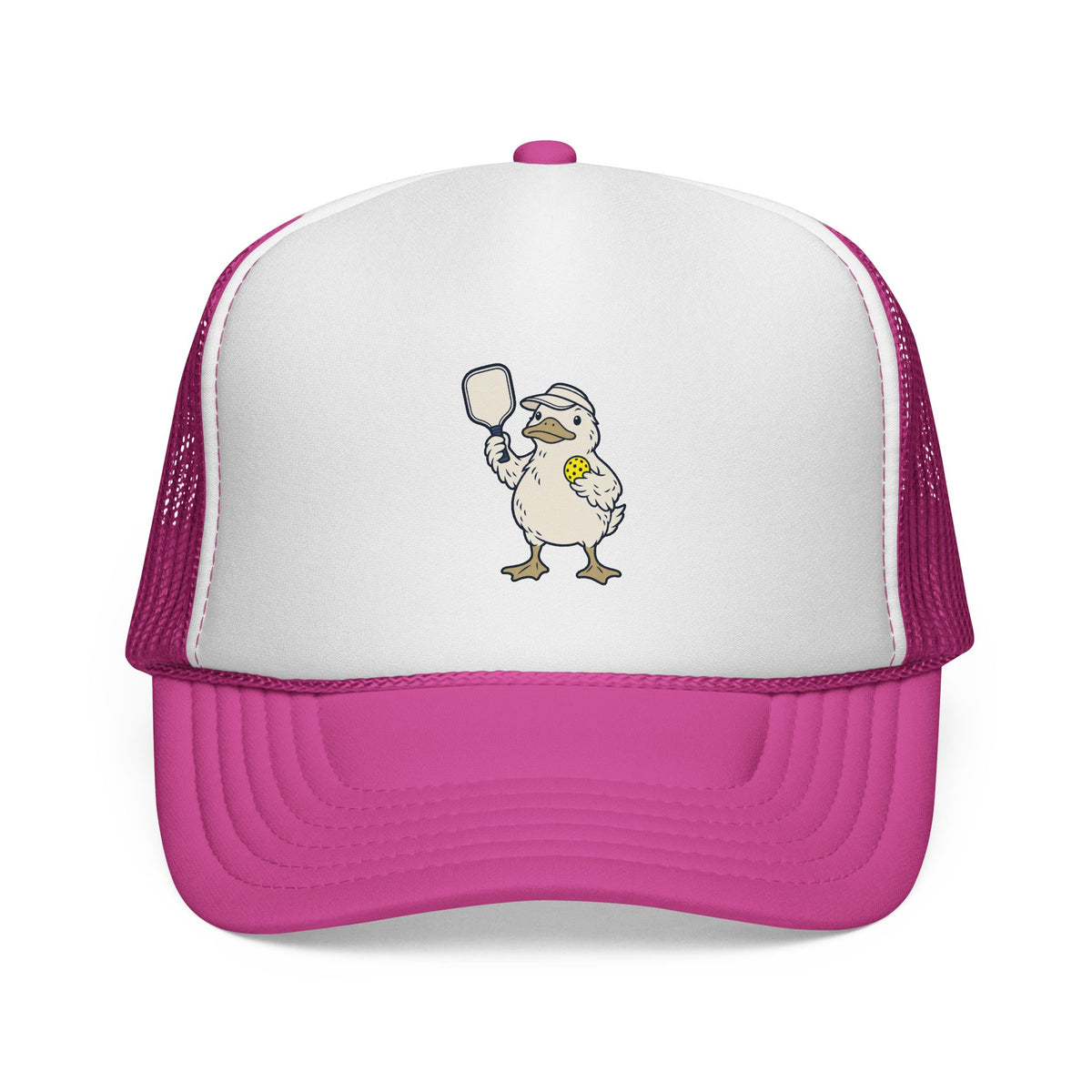 Pickleball duck trucker hat in Pink