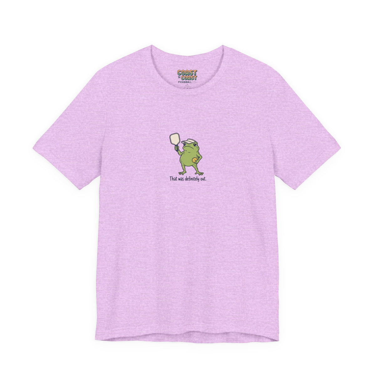 Frog pickleball t-shirt in Heather Prism Lilac