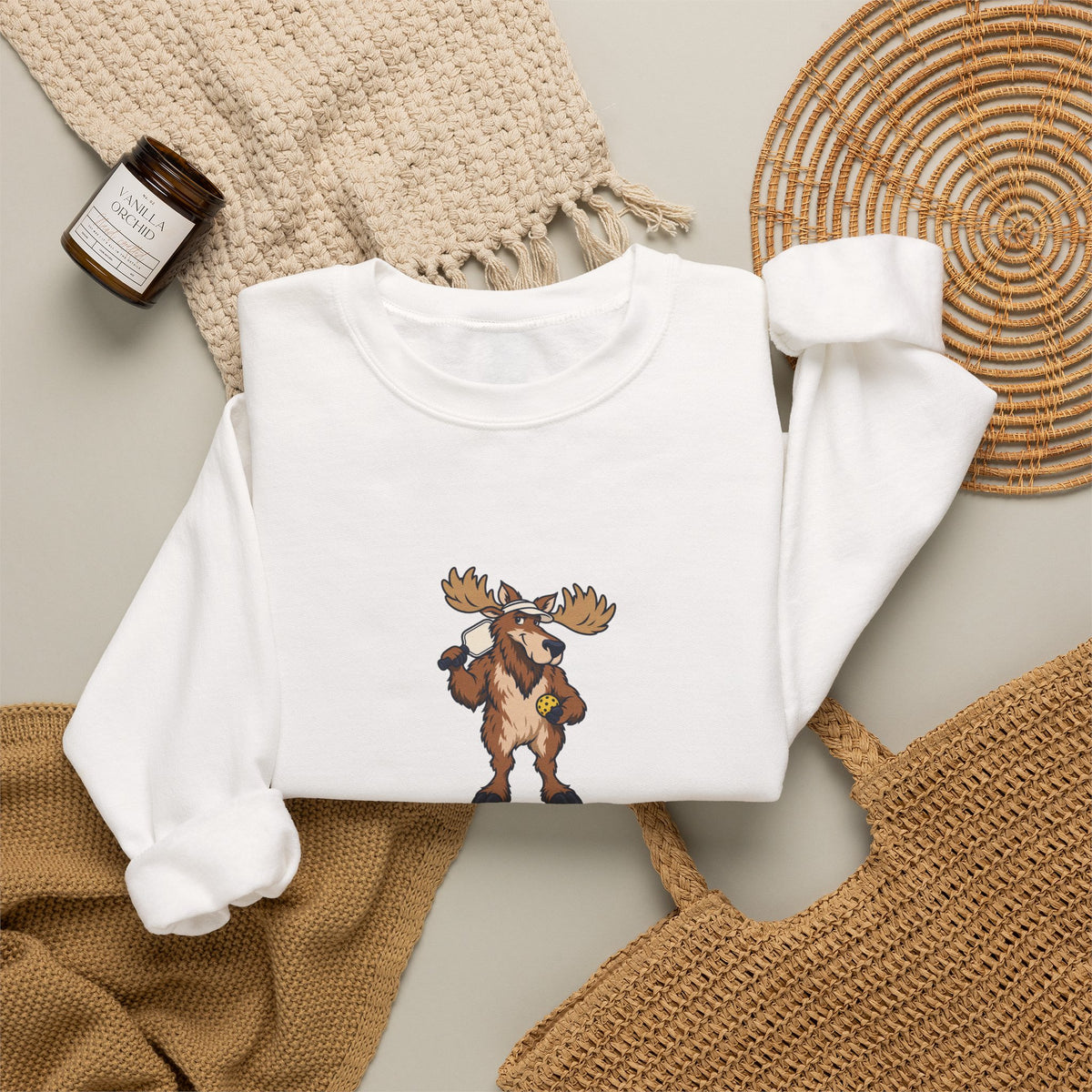 Moose pickleball crewneck sweatshirt, Moose Be Game Day