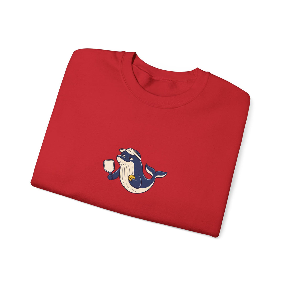 Whale pickleball crewneck sweatshirt, Making Waves at the Net
