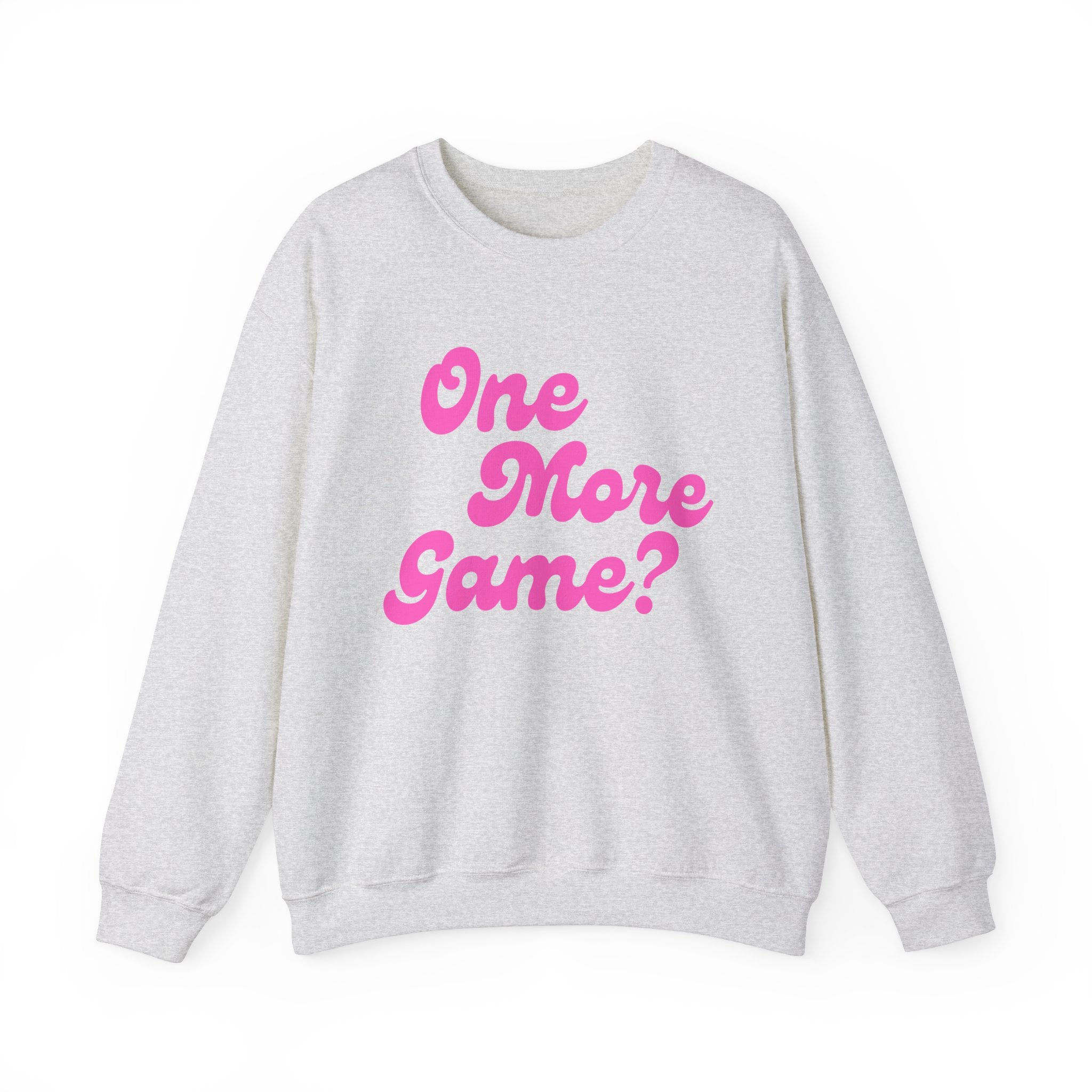 Heavy Blend Crewneck Sweatshirt | One More Game? | Pink Wednesdays Collection