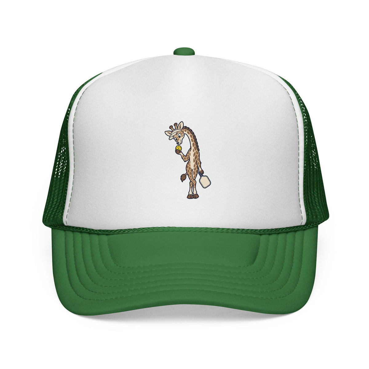Pickleball giraffe trucker hat in Green