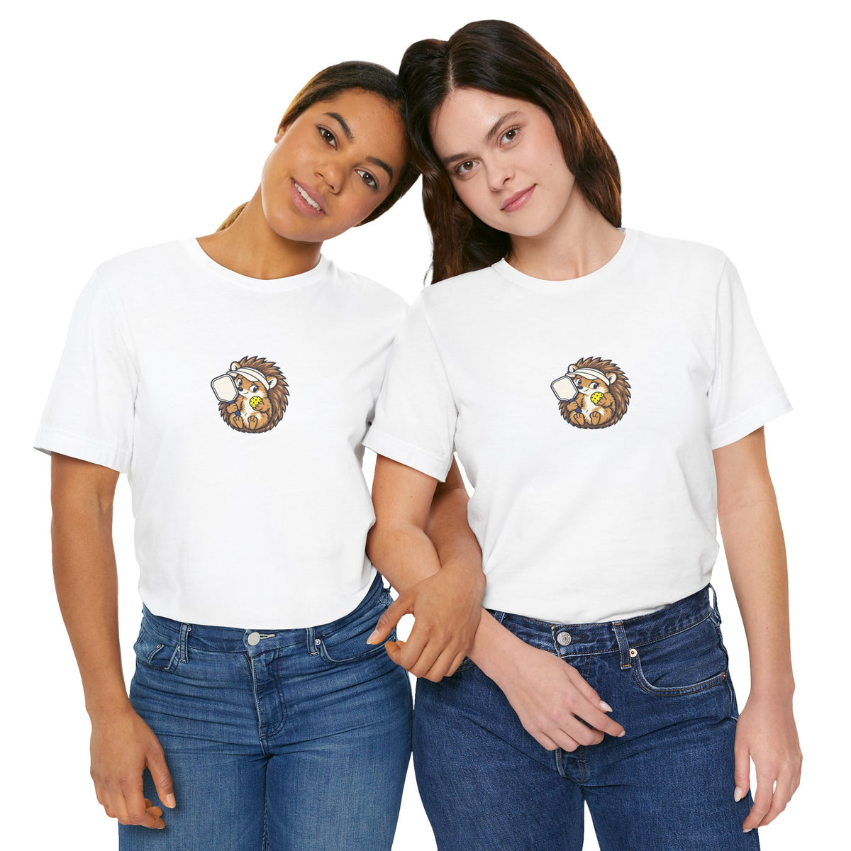 Hedgehog pickleball t-shirt, Small Player, Full Commitment