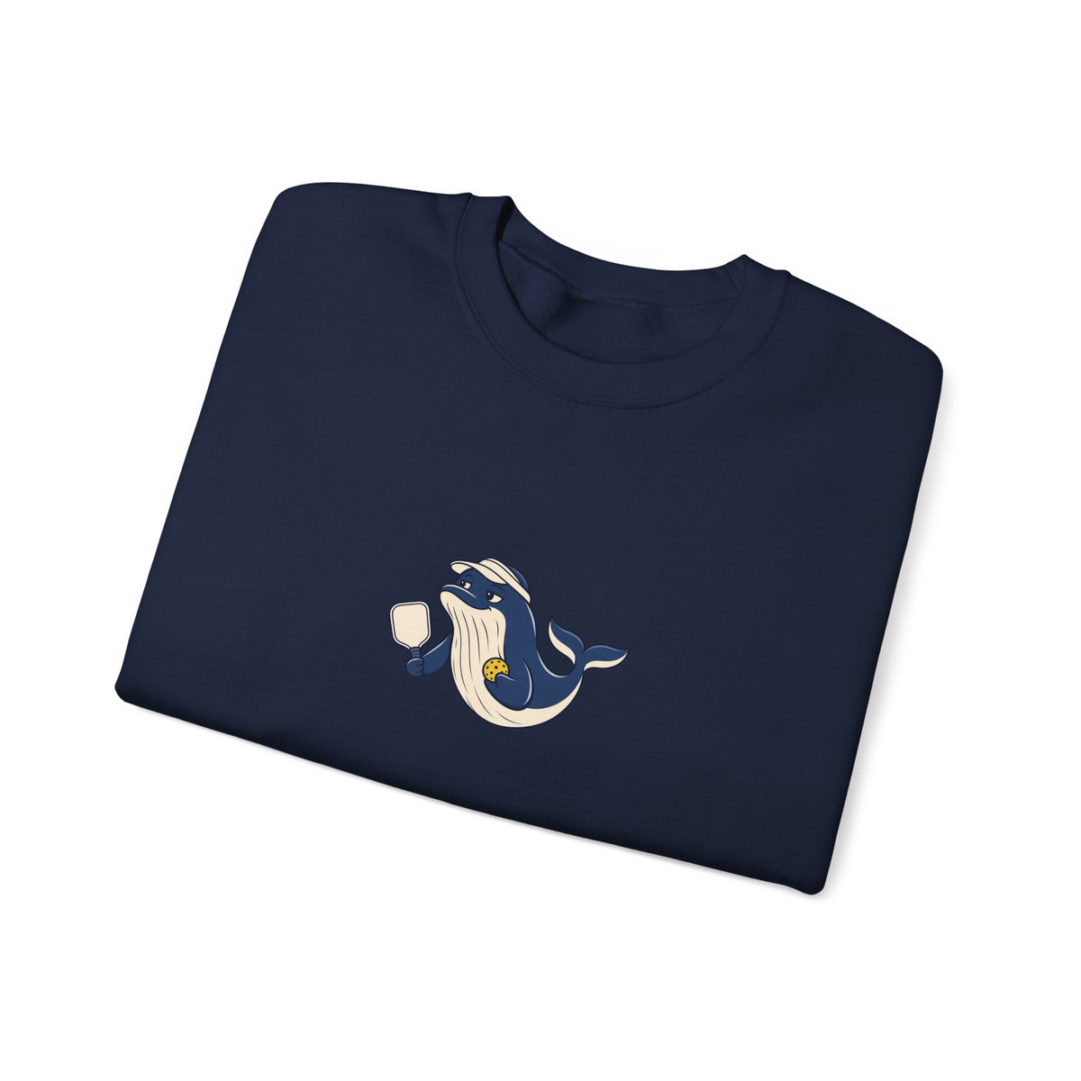 Whale pickleball crewneck sweatshirt, Making Waves at the Net
