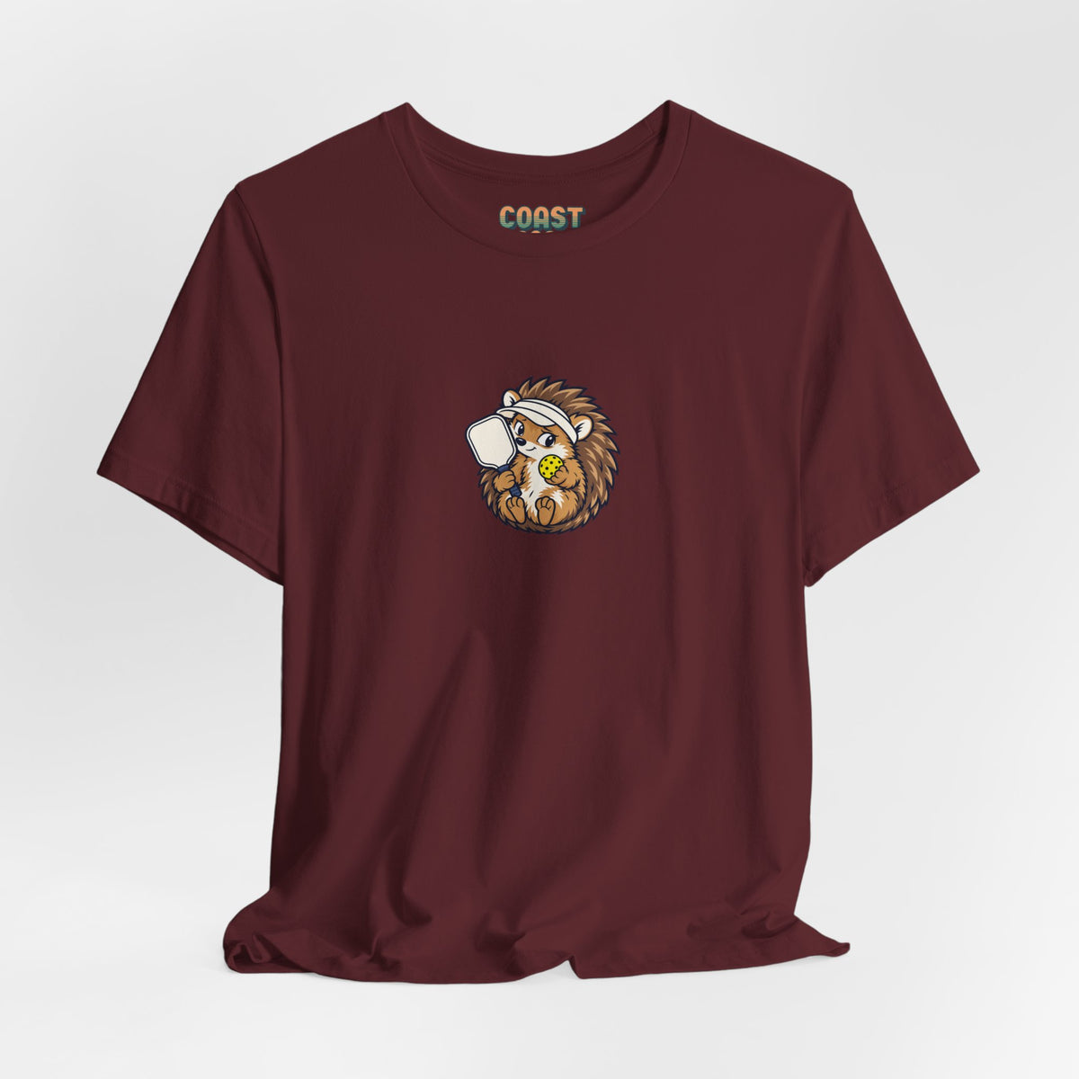 Hedgehog pickleball t-shirt, Small Player, Full Commitment
