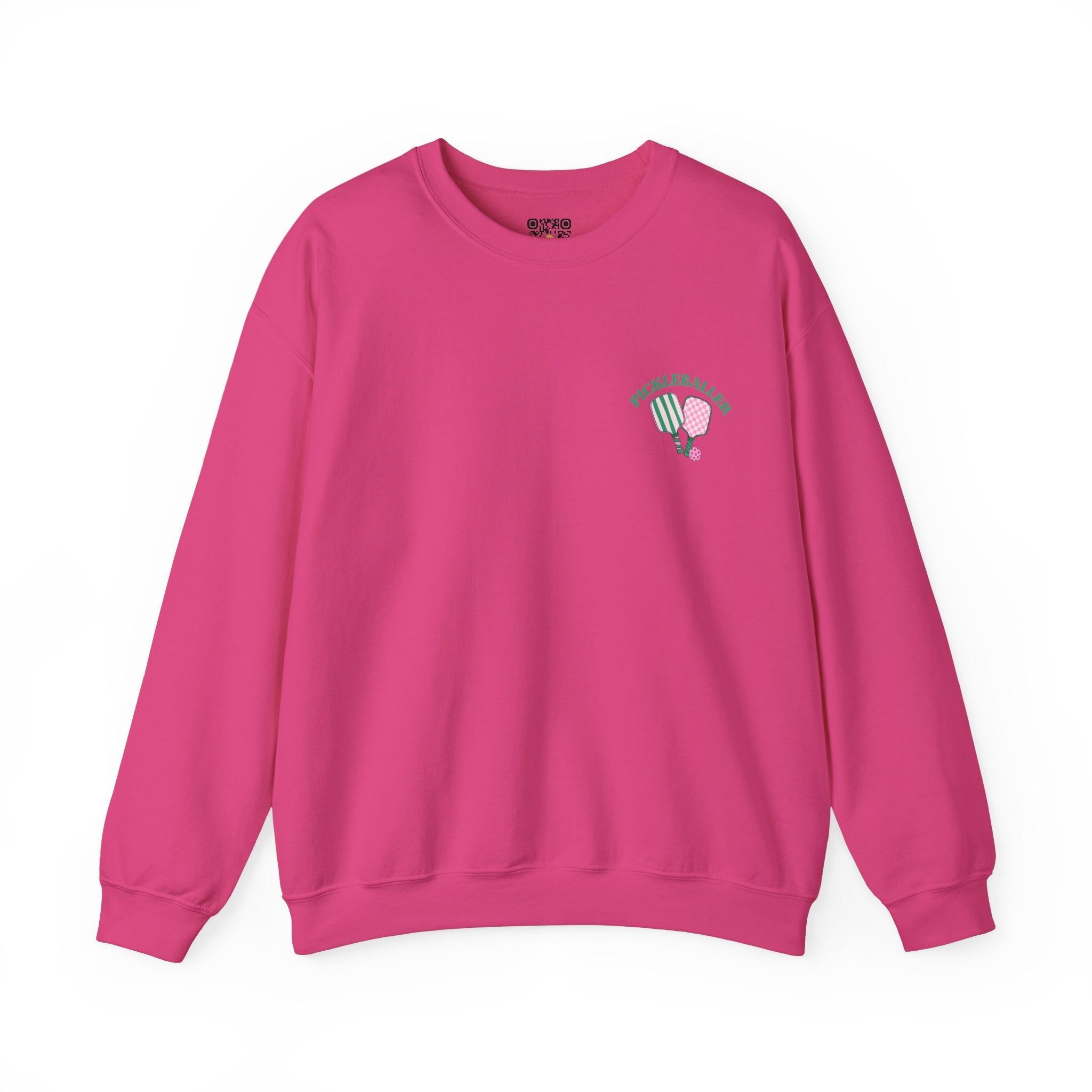 Pickleball Crewneck Sweatshirt - Pickleballer and Paddles