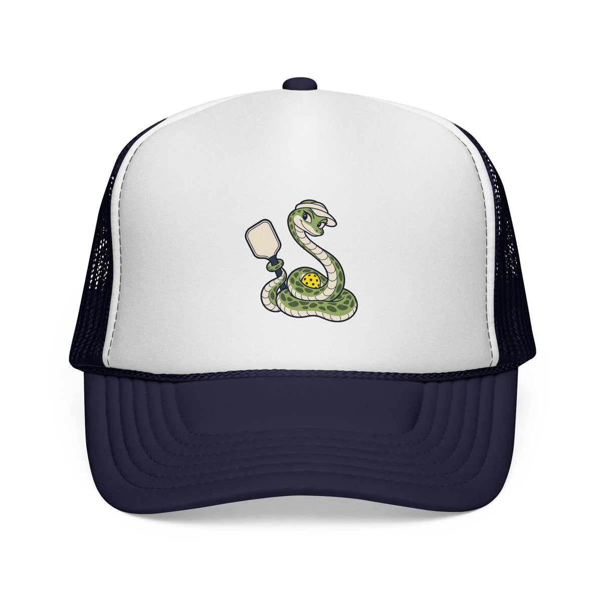 Pickleball snake trucker hat in Dark Navy