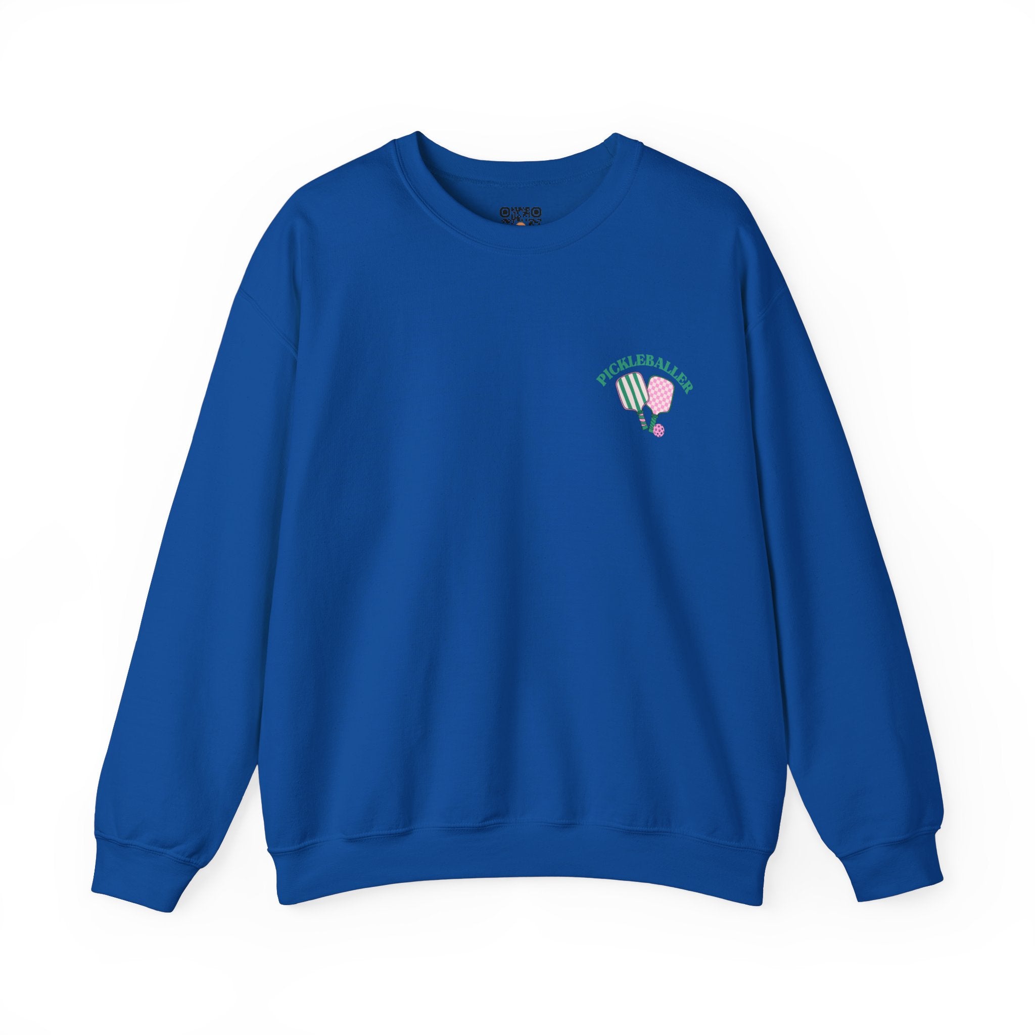 Pickleball Crewneck Sweatshirt - Pickleballer and Paddles