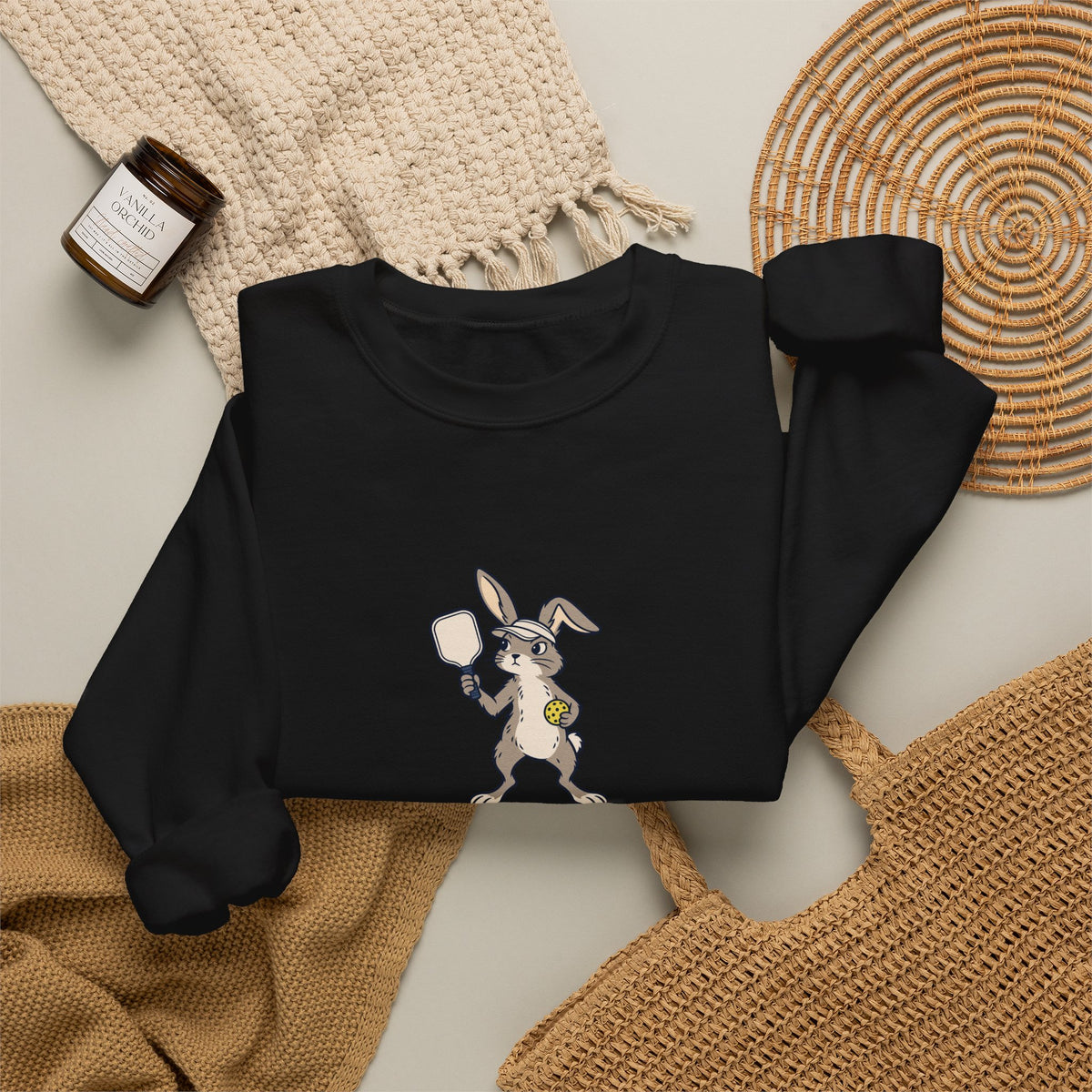 Rabbit pickleball crewneck sweatshirt, Can We Play Another?