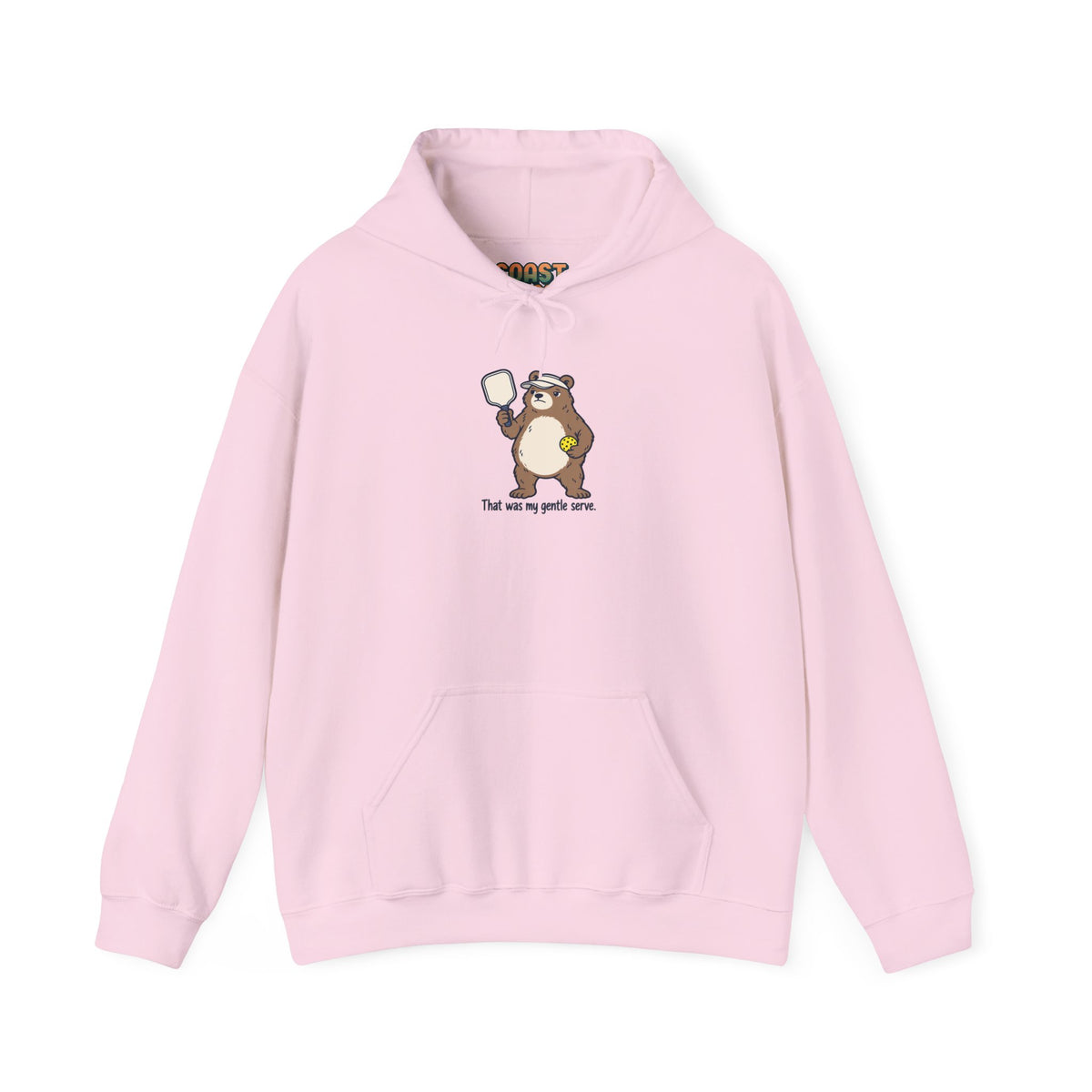 Bear pickleball hoodie in Light Pink