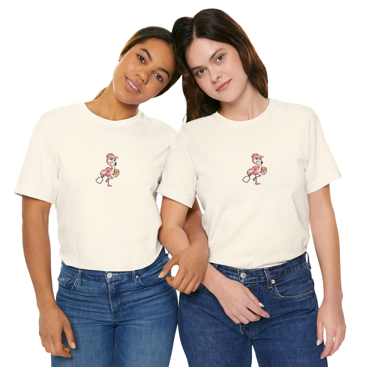 Flamingo pickleball t-shirt, Poised Until the Pop-Up