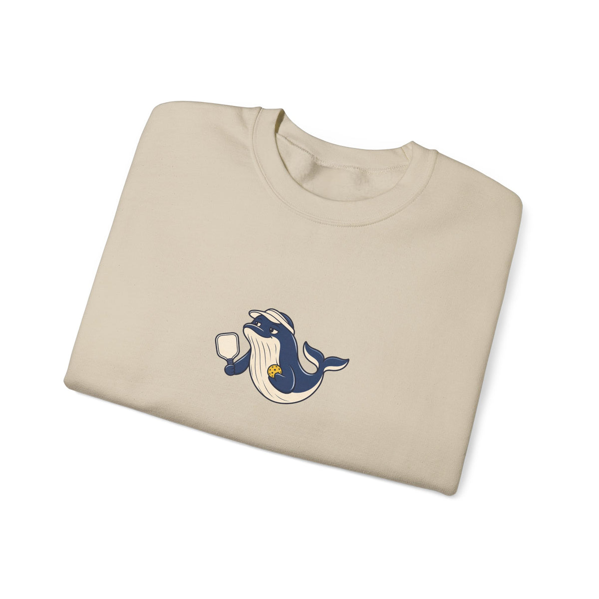 Whale pickleball crewneck sweatshirt, Making Waves at the Net