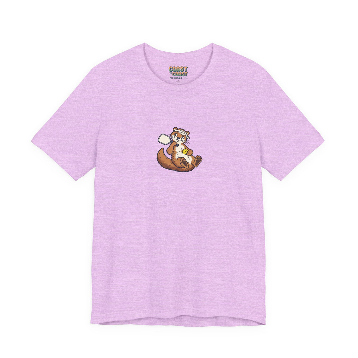 Otter pickleball t-shirt in Heather Prism Lilac