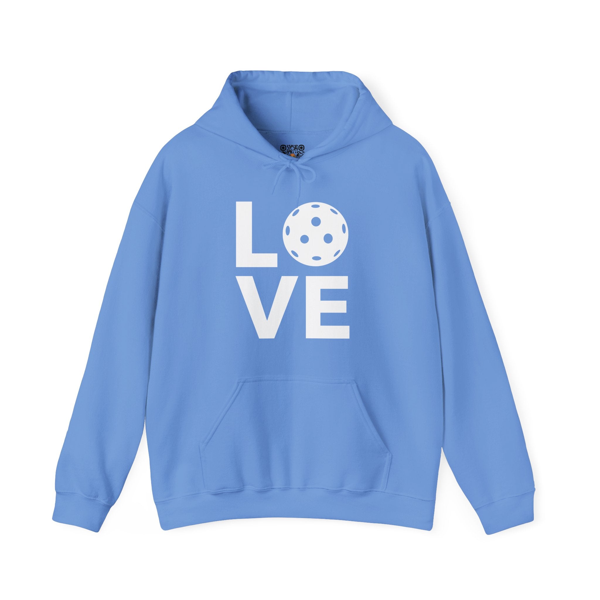 Pickleball Hoodie - LOVE Pickleball with a White Pickleball
