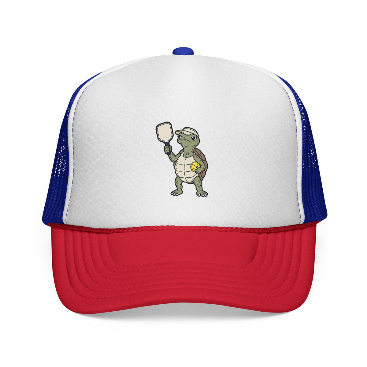 Pickleball turtle trucker hat in Blue/Red