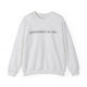 Ash gray pickleball sweatshirt with a "pickleball is life." text design