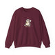 Funny Hippo Pickleball Crewneck Sweatshirt - I Cover a Lot of Court