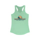 Mint pickleball tank top with a Coast to Coast Pickleball globe graphic