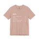 T-shirt with a humorous DUPR rating breakdown list design