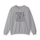 Unisex Heavy Blend Crewneck Sweatshirt - Peace. Love. Pickleball.