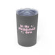 Grey vacuum insulated tumbler with "In My Pickleball Era" bubble text with sparkles