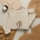Squirrel pickleball crewneck sweatshirt in Sand, Wait, What's the Score?