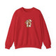 Squirrel pickleball crewneck sweatshirt in Red