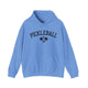 Carolina blue hoodie with an arched PICKLEBALL text design over crossed paddles