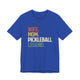 True royal t-shirt with a retro WIFE. MOM. PICKLEBALL LEGEND. text design