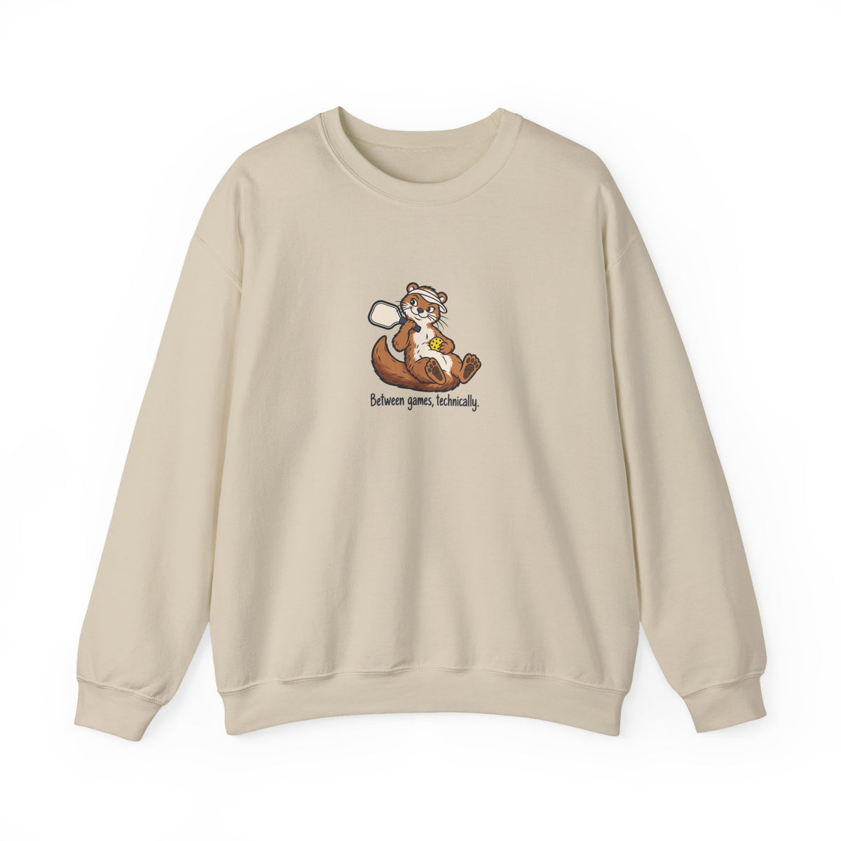 Otter pickleball crewneck sweatshirt in Sand