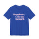 True Royal pickleball t-shirt with retro script text "Happiest On the Court" and sparkle accents
