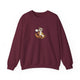 Otter pickleball crewneck sweatshirt in Maroon