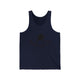Unisex pickleball tank top with a paddle and ball icon over "Happy Place" text