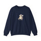 Funny Hippo Pickleball Crewneck Sweatshirt - I Cover a Lot of Court