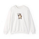 Bear Pickleball Crewneck Sweatshirt - Bear With Me, I'm Serving