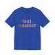 T-shirt with retro Net Master text design and sparkle accents