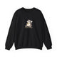 Funny Hippo Pickleball Crewneck Sweatshirt - My Partner Does the Running