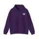Purple hoodie with a small white PICKLEBALLER chest logo featuring crossed paddles