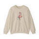 Flamingo Pickleball Crewneck Sweatshirt - Poised Until the Pop-Up