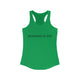 Kelly green pickleball tank top with a "pickleball is life." text design