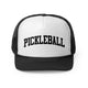 Black trucker cap with a bold arched "PICKLEBALL" wordmark