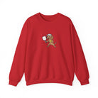 Dachshund pickleball crewneck sweatshirt in Red