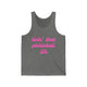 Pickleball tank top with a pink script Livin' That Pickleball Life text design