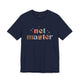 Navy t-shirt with retro Net Master text design and sparkle accents