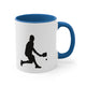Color Accent Coffee Mug - Pickleball Player