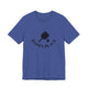 Heather True Royal pickleball t-shirt with a paddle and ball icon over "Happy Place" text
