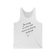 White unisex pickleball tank top with handwritten "I'm sorry for what I said when I was playing pickleball" script and heart doodle