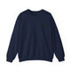 Pickleball sweatshirt with a small silhouette of a person swinging a pickleball paddle on the chest