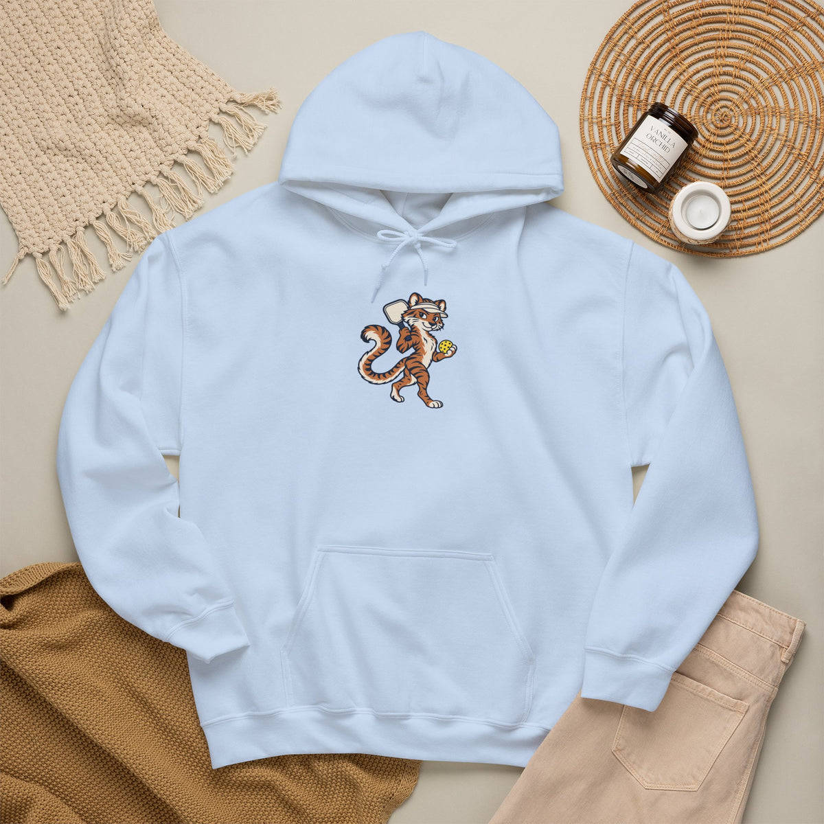 Tiger pickleball hoodie, Eye of the Tiger Dink